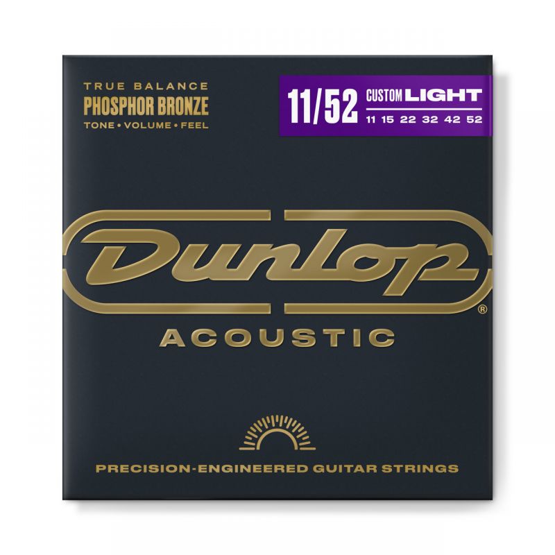 Набір струн DUNLOP DAP1152 PHOSPHOR BRONZE ACOUSTIC GUITAR STRINGS (11-52)